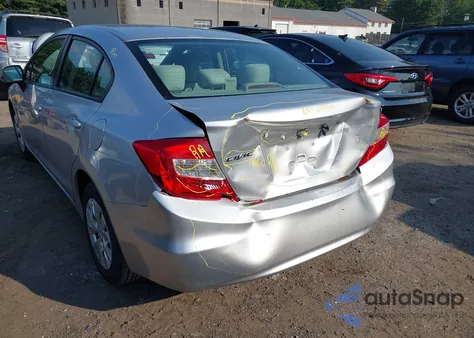 2012 Honda Civic Lx из США, поврежденный, VIN 2HGFB2F51CH333294